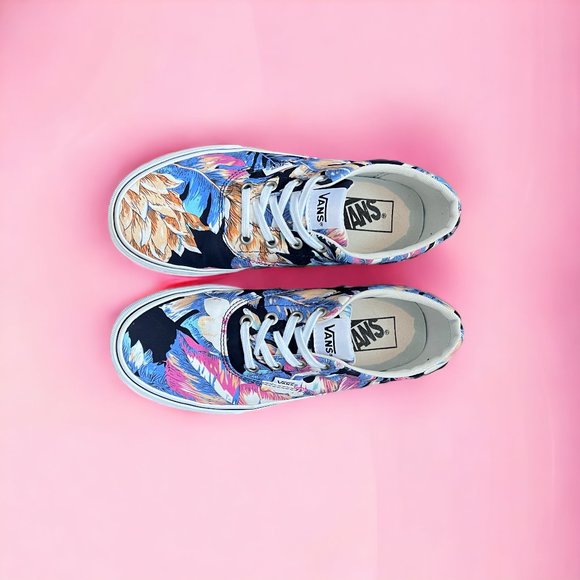 Vans Tropical Hawaiian Floral Sneakers | Women’s 6.5 | Low Top - Picture 2 of 7